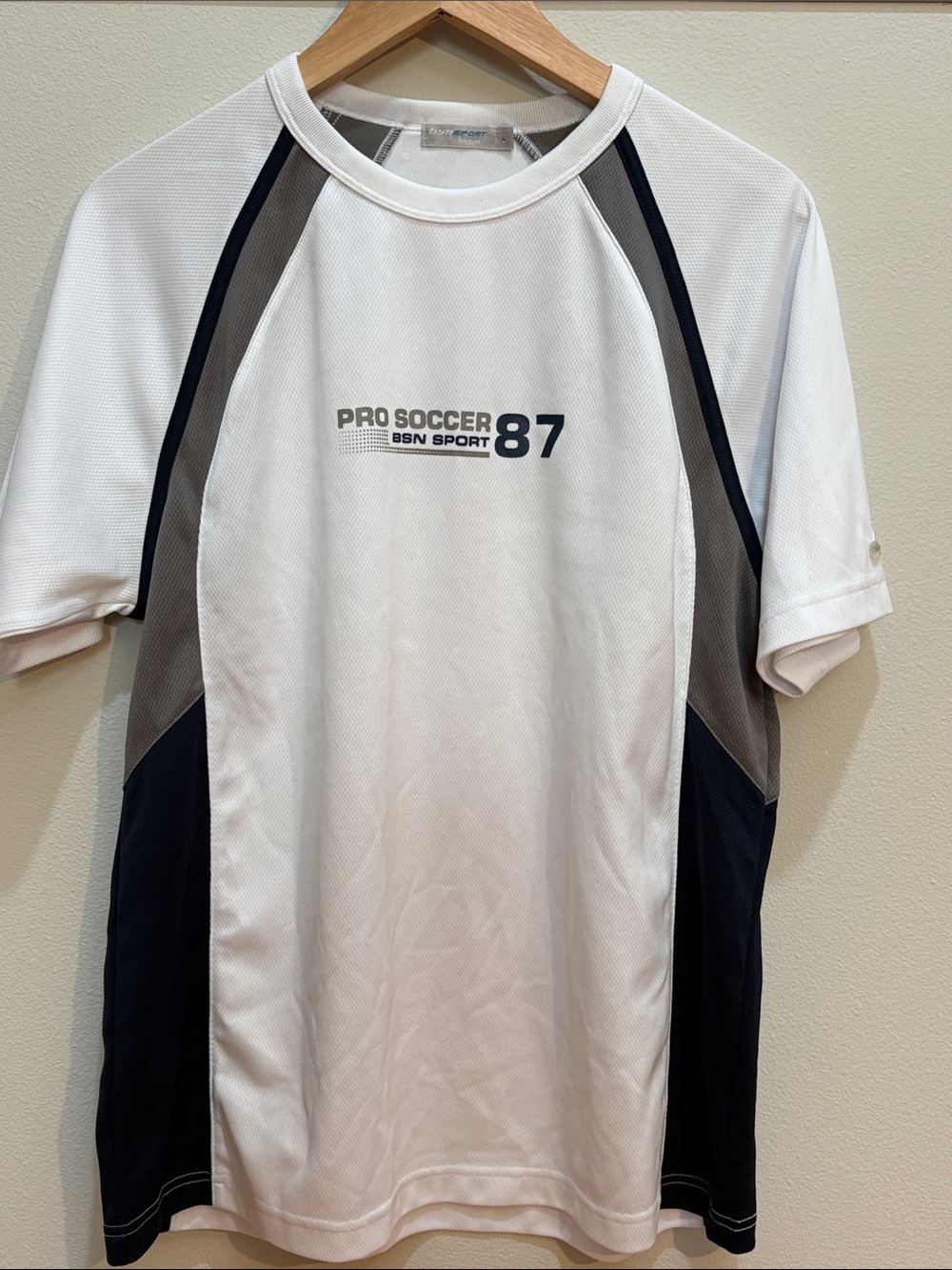 Pro Soccer 87 Men's White Athletic Short Sleeve Shirt - Picture 6 of 12